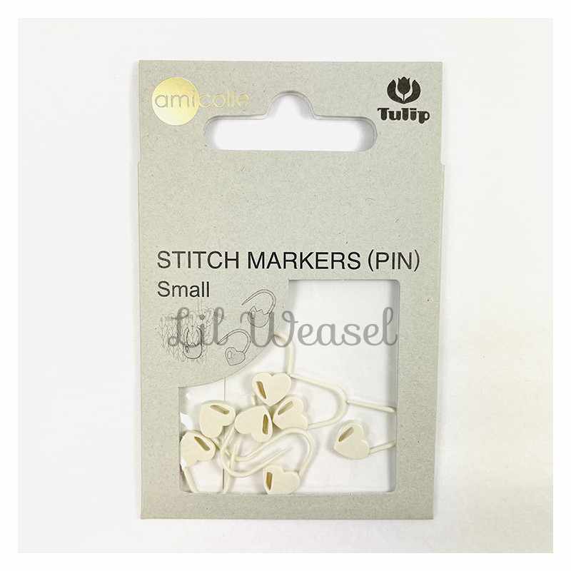 Stitch Marker Pin Cœurs Blanc S