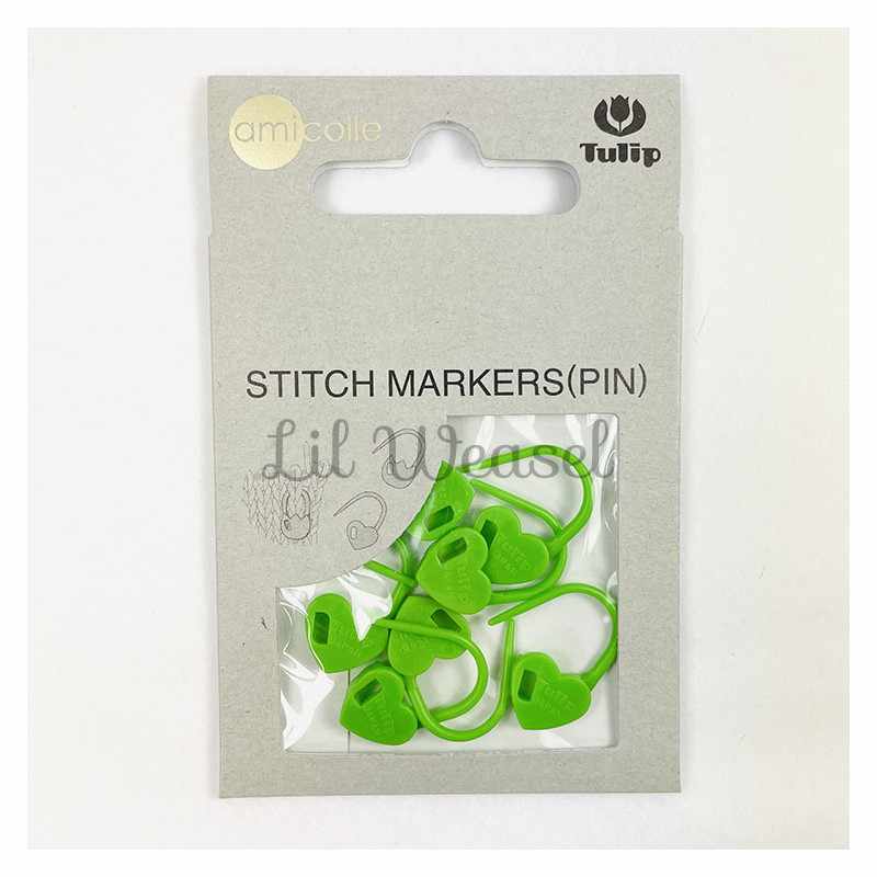 Stitch Marker Pin Cœurs Vert