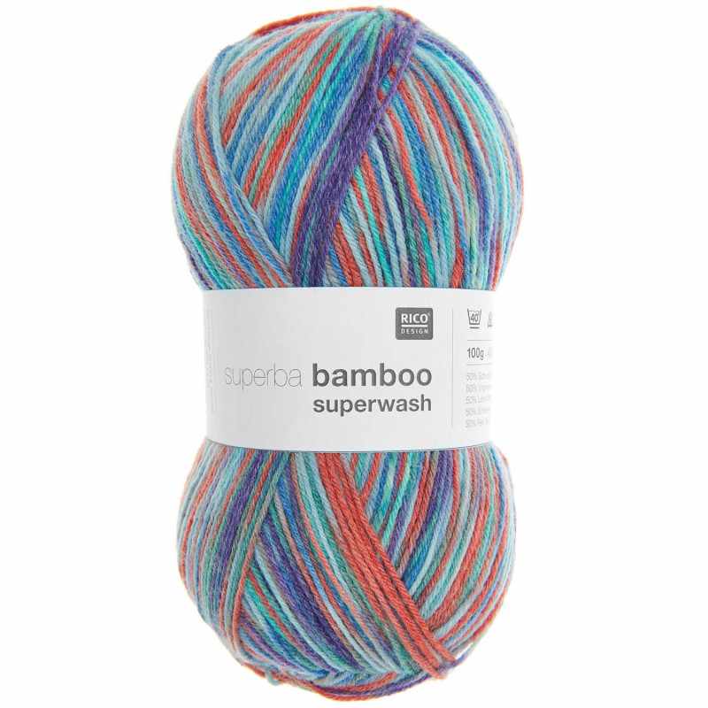 Superba Bamboo Corail-Bleu 045